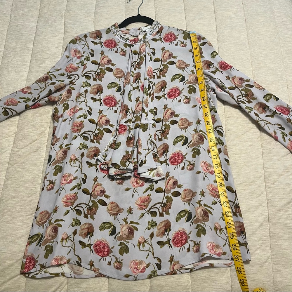 FRANCESCO SCOGNAMIGLIO Floral Ruffle-Front Top - Picture 8 of 8